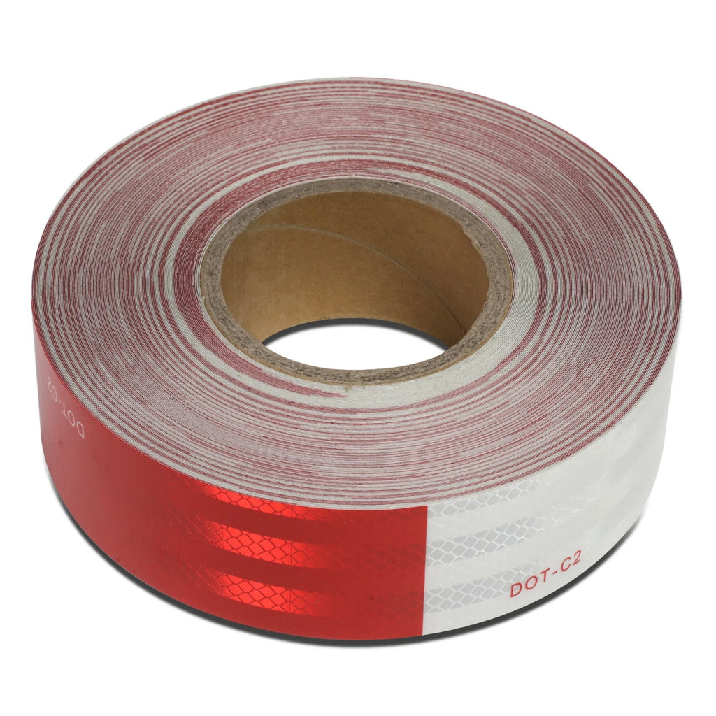 150 Feet Red & White DOT-C2 Reflective Safety Conspicuity Tape
