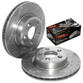 Front Drilled Slotted Disc Rotors + Brake Pads for Ford Territory TX TS TY