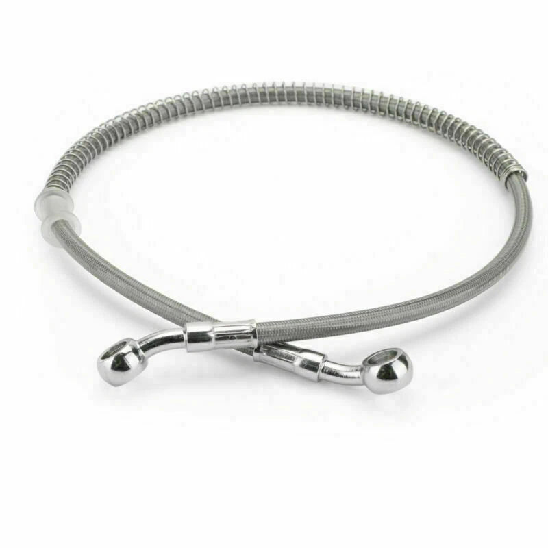 Brake Oil Hose Line for Motorcycle (33", Stainless Steel, Banjo Fitting)