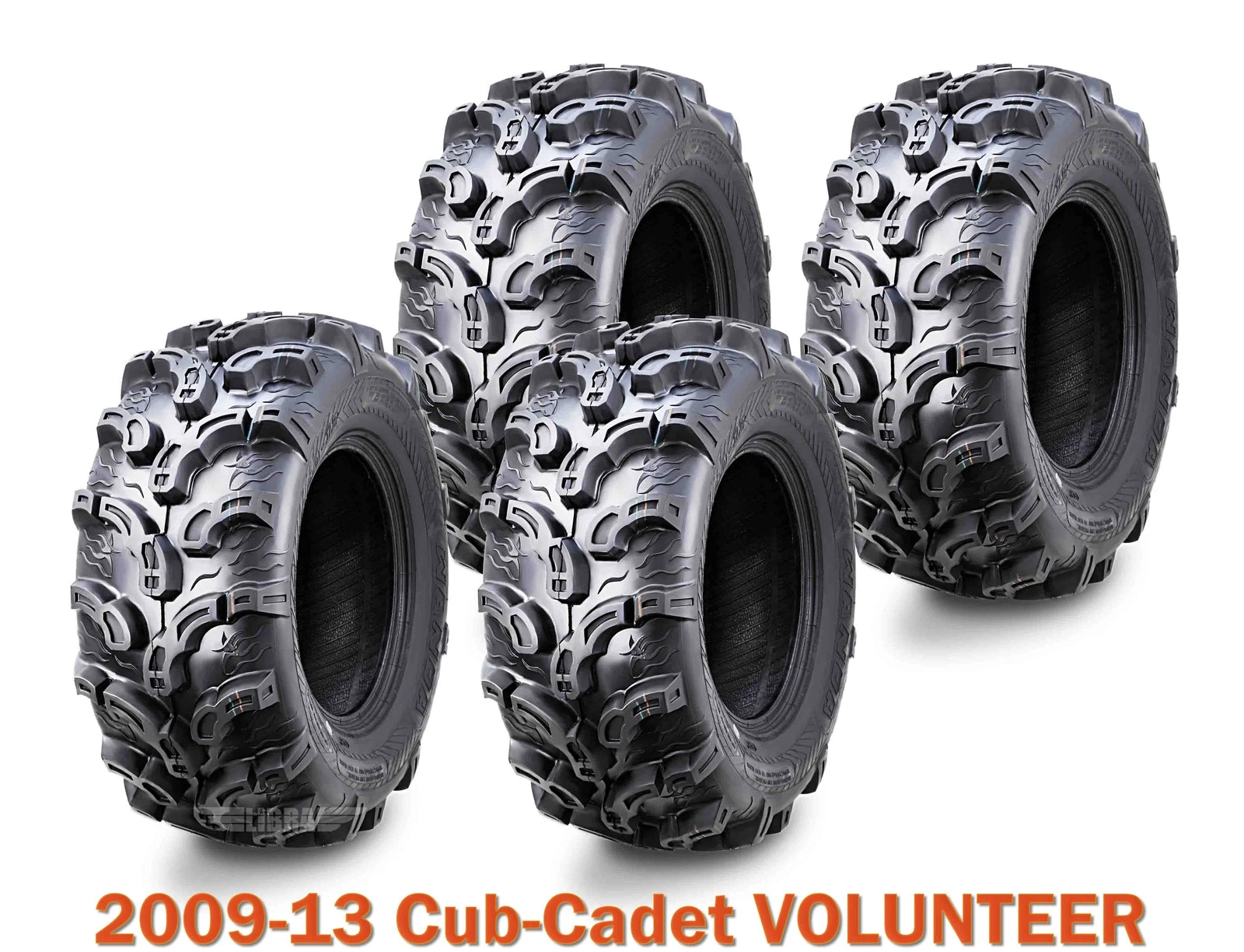 Set of 4 ATV Tires 25x10-12 for Cub Cadet Volunteer (2009–2013)