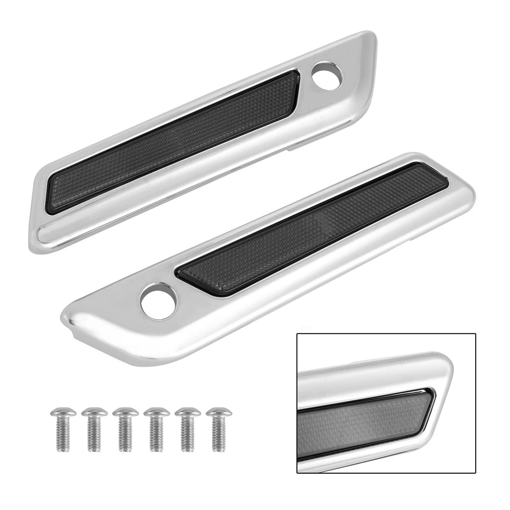 Chrome Luggage Saddlebag Latch Cover for Harley Touring Road Glide King (2014–2023)