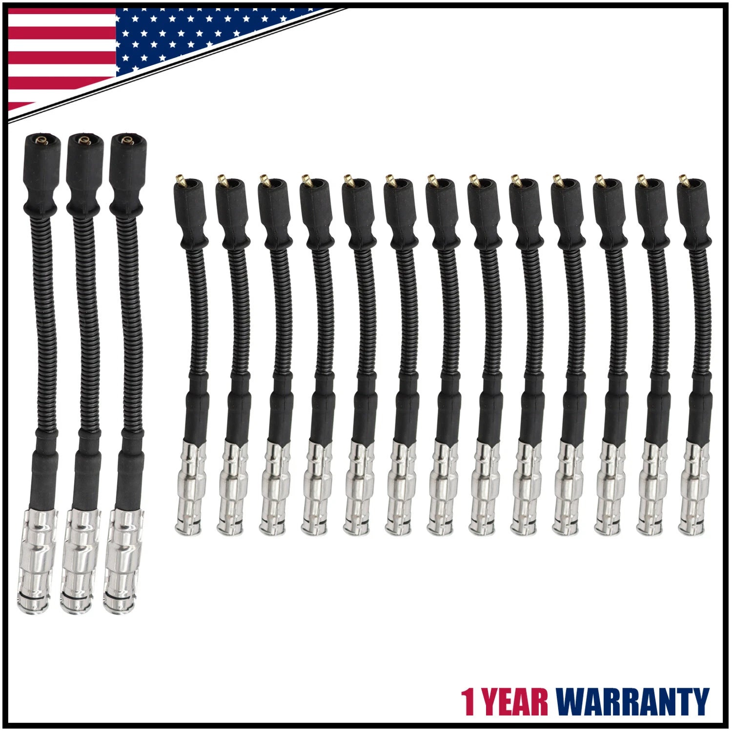 16X Spark Plug Wire Ignition Cable for Mercedes C CLK E G ML SLK-Class (SW05)