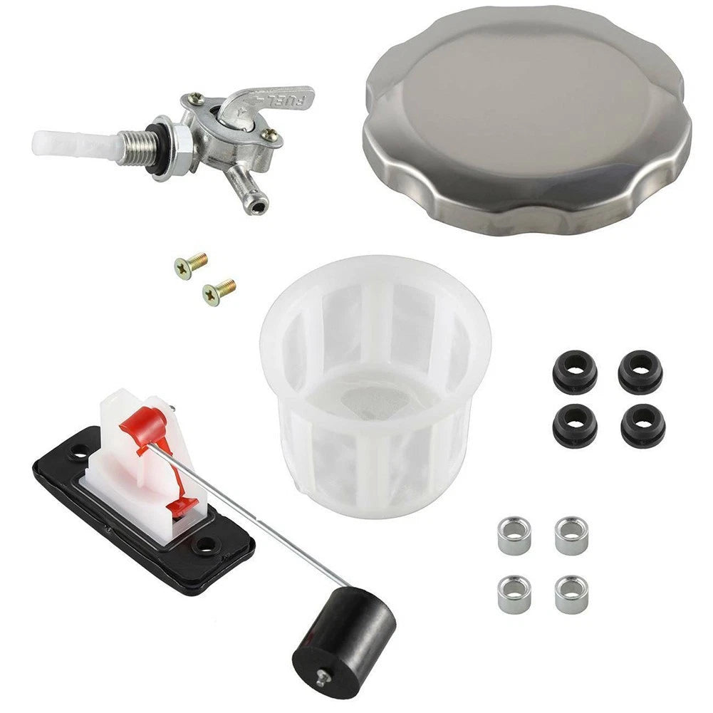 7 Gallon Fuel Gas Tank with Petcock Filter Gauge Cap for Generator