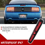3X Smoke Red LED Rear Side Marker Lights for Ford Mustang (2005–2009)