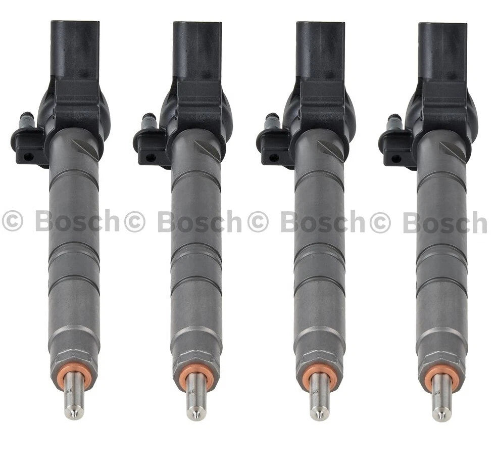 Set of 4 Bosch Common Rail Fuel Injectors for Mercedes X204 W212 (2014)