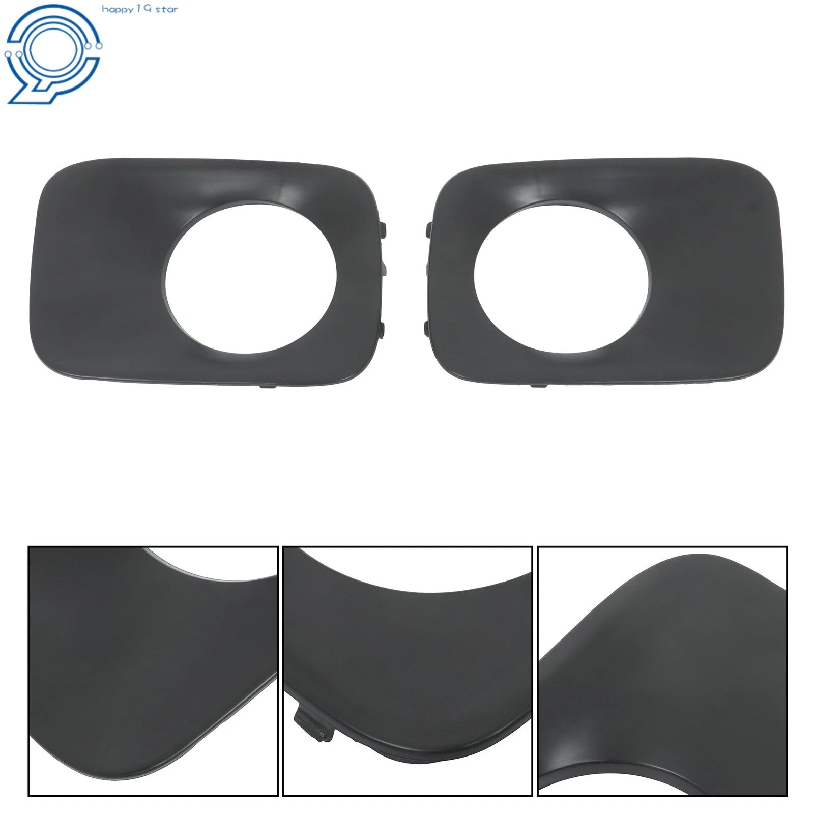 Set of 2 Primed Plastic Fog Light Covers for Honda Pilot (2009–2011)