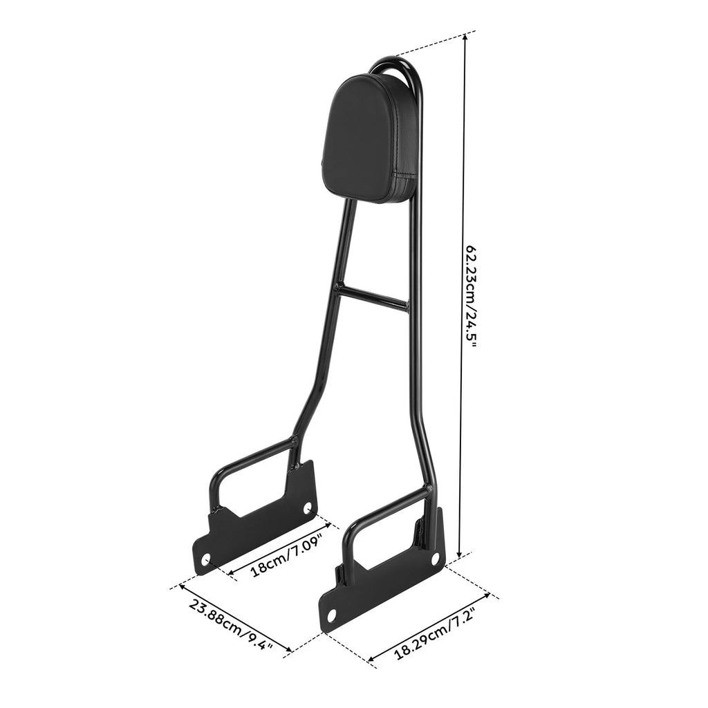 Passenger Backrest Pad for Harley Street Bob FXBB FXBBS (2018–2025)