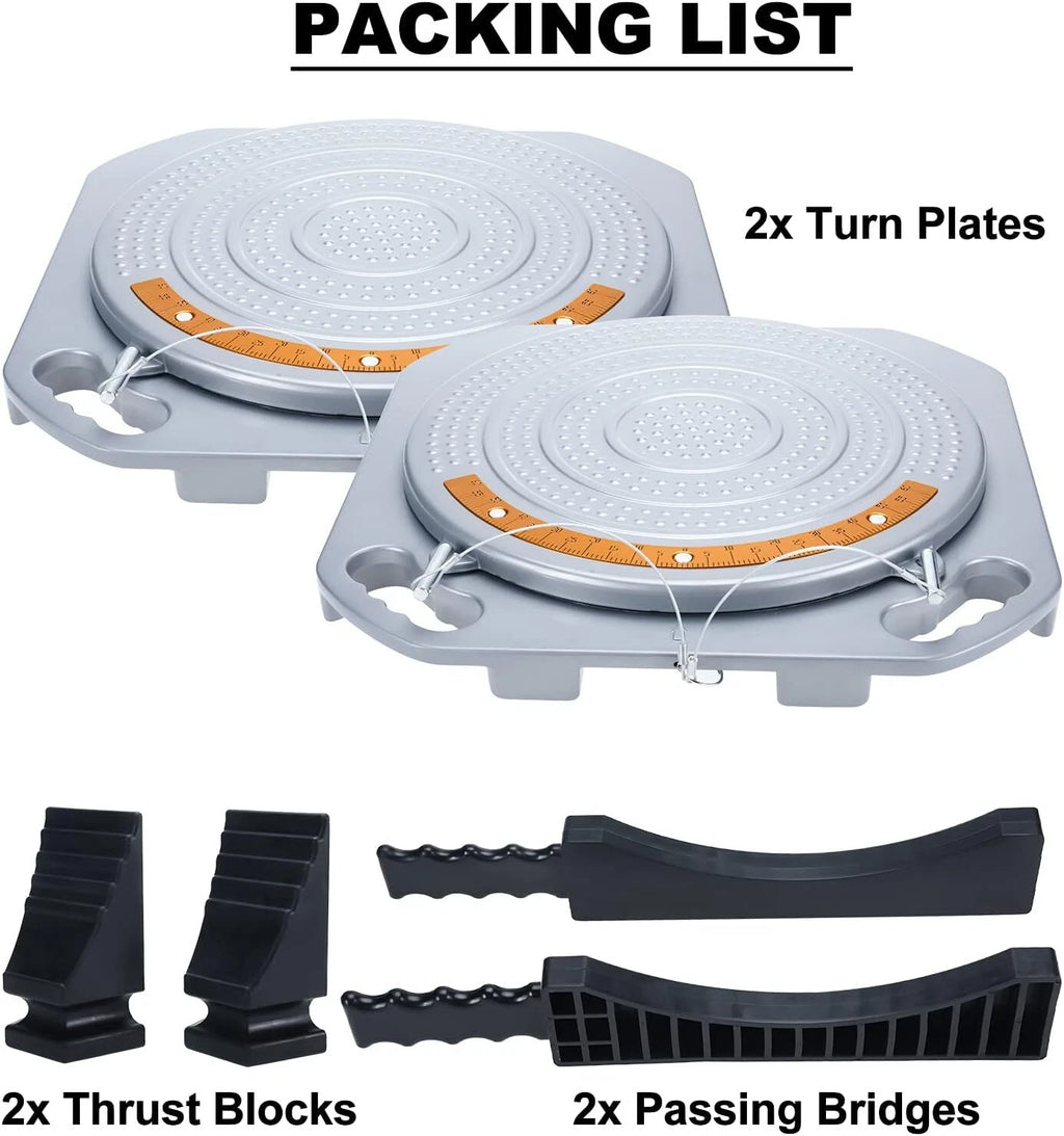 2X Wheel Alignment Turn Plates for