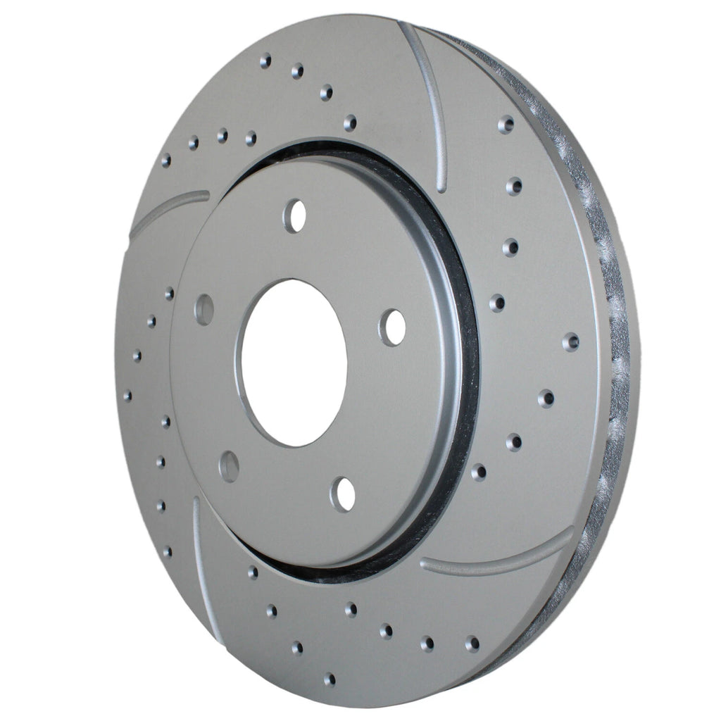 Set of 2 Front Drilled 302mm Brake Rotors for Chrysler Dodge Ram VW