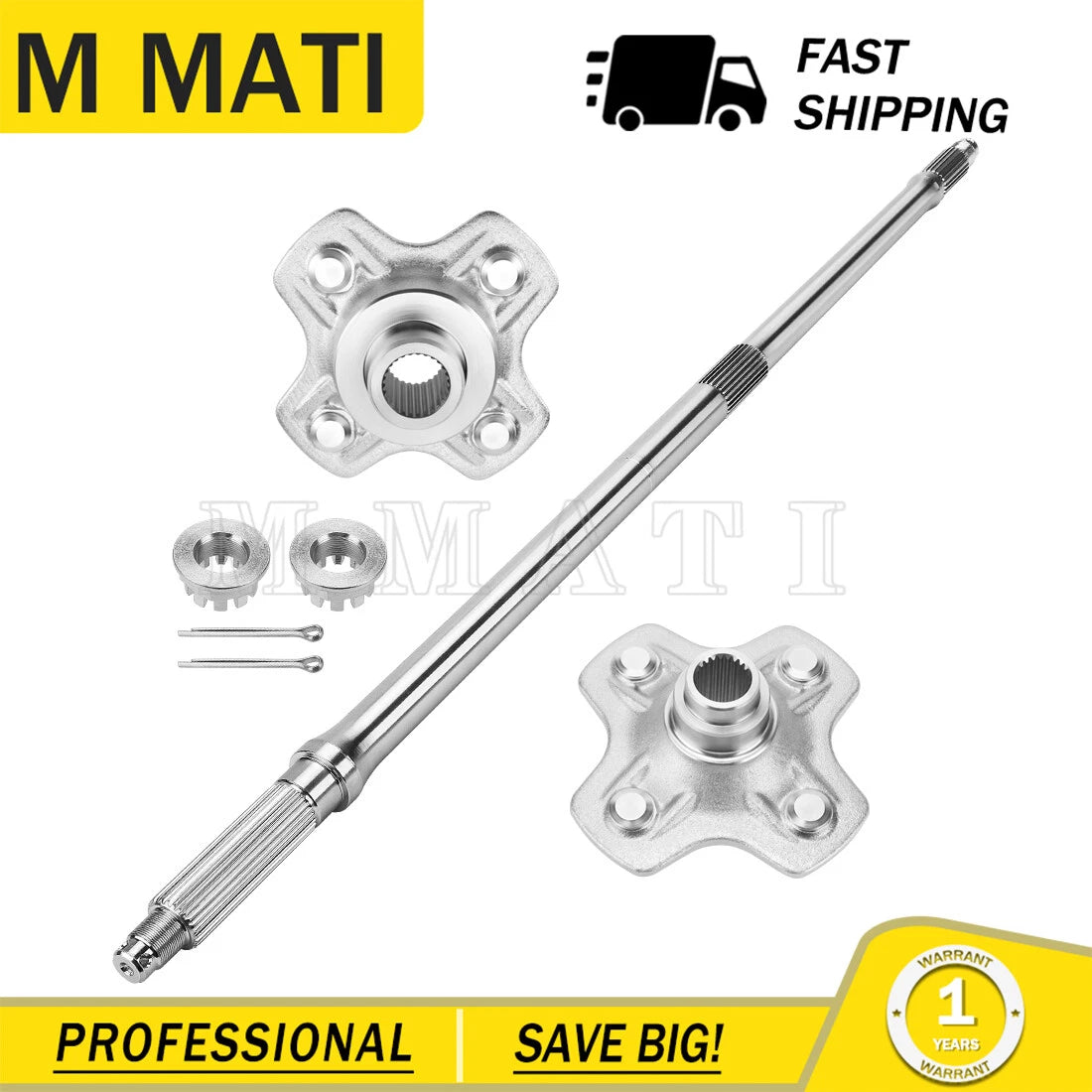 Rear Axle Shaft w/ Hubs for Honda TRX520FE2 TRX520FM Rancher 420 (2014–2024)