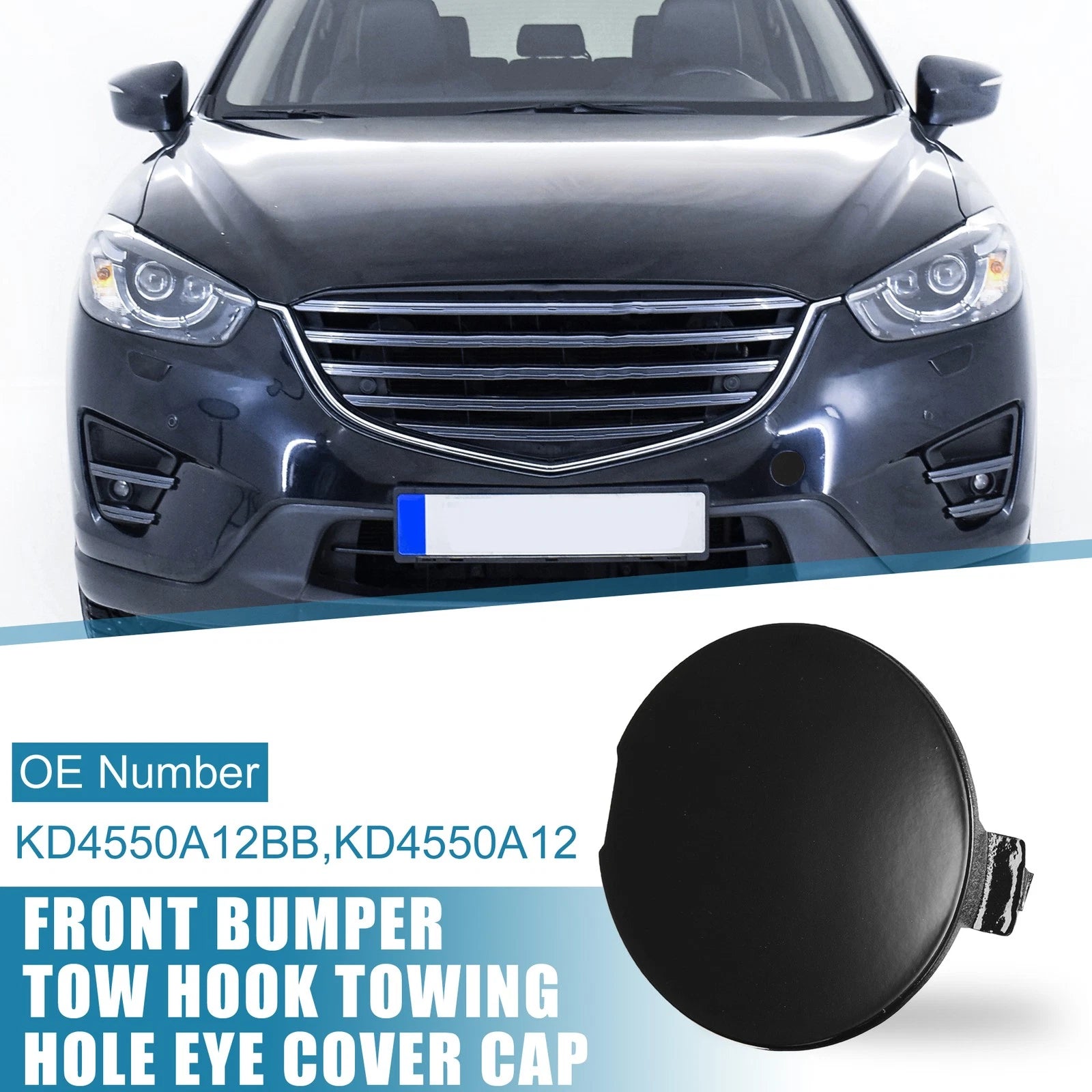 Tow Hook Cover Cap for Mazda CX-5 (2013–2016) - Black