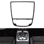 Carbon Black Center Console Gear Shift Panel Trim for Audi A6 A7 (2012–2018)