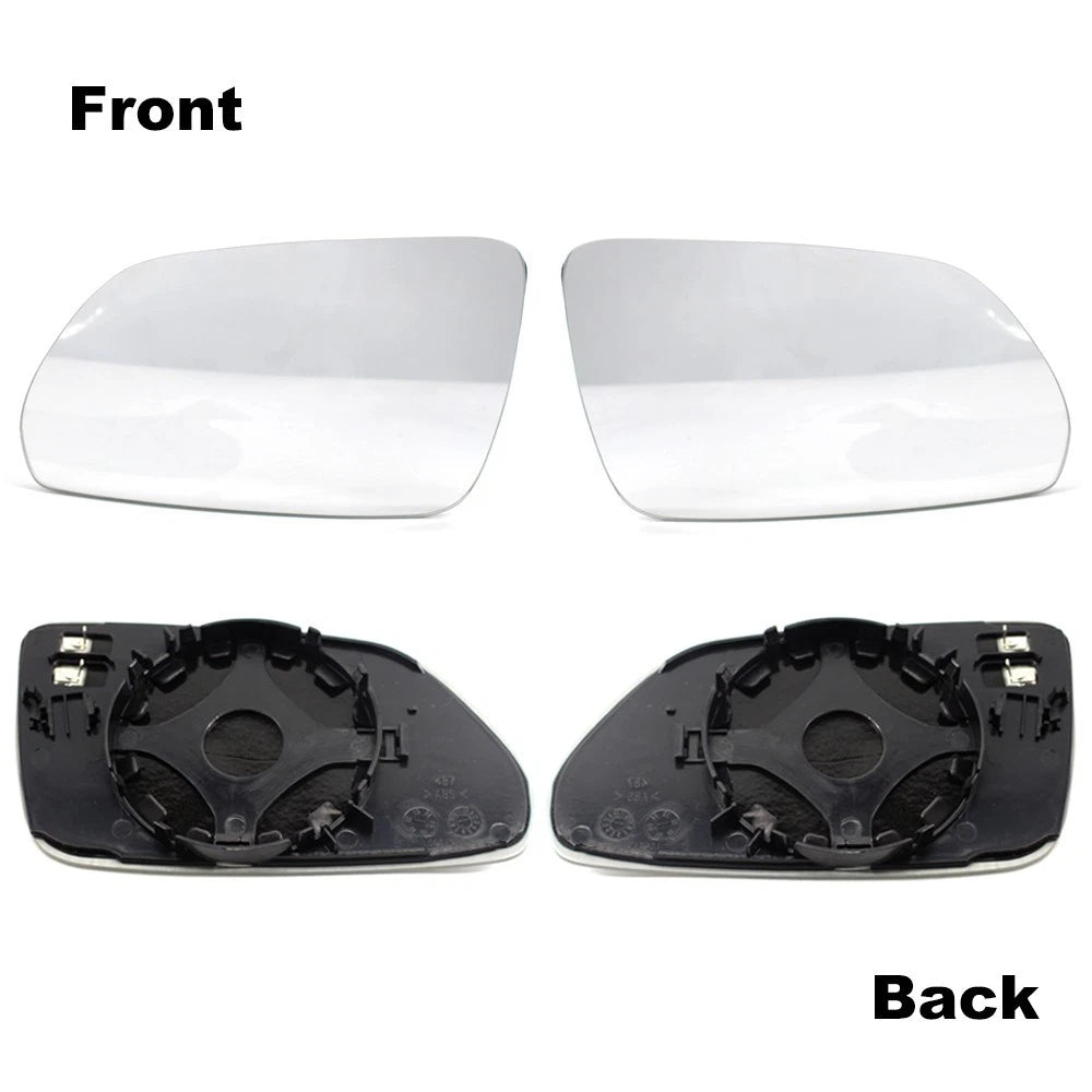 Pair Chrome Heated Door Side Mirror Glass for Skoda Octavia 1Z (2004–2008)