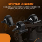 Set of 3 Engine and Transmission Mounts for Jeep Grand Cherokee (1999–2004)