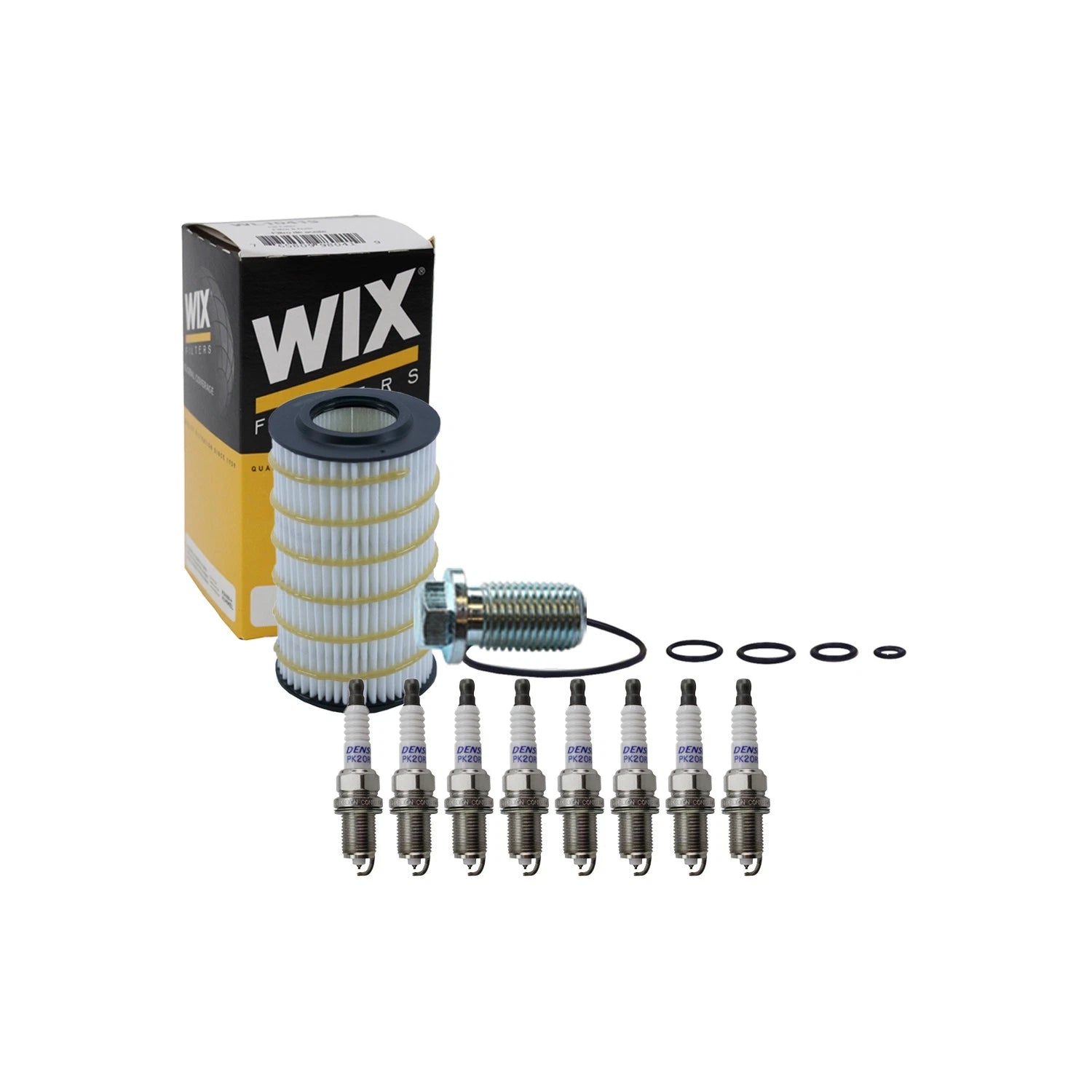 Wix Engine Oil Filter & Denso Spark Plugs Set for R171 SLK55 W203 C55 AMG (2004–2009)