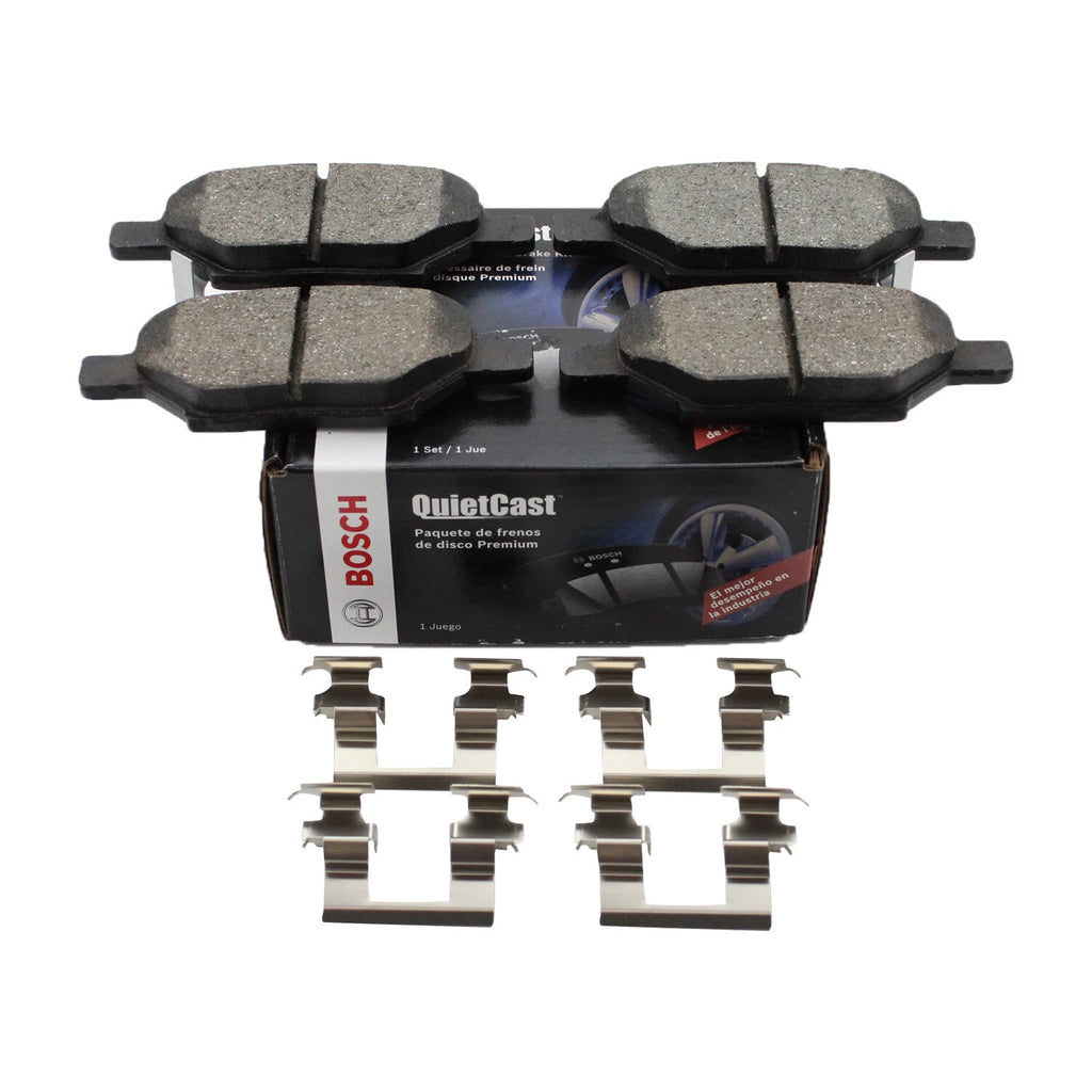 Set of 4 Bosch QuietCast Rear Ceramic Brake Pads for Cobalt HHR Malibu G5 G6 Aura Ion (2005–2010)