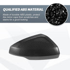 1 Pair Rearview Mirror Cover Cap Black Carbon Fiber for Audi A1 (2018–2023)