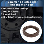 1 Pc Front Crankshaft Oil Seal for Mitsubishi Eclipse (1990–2012) MD372536