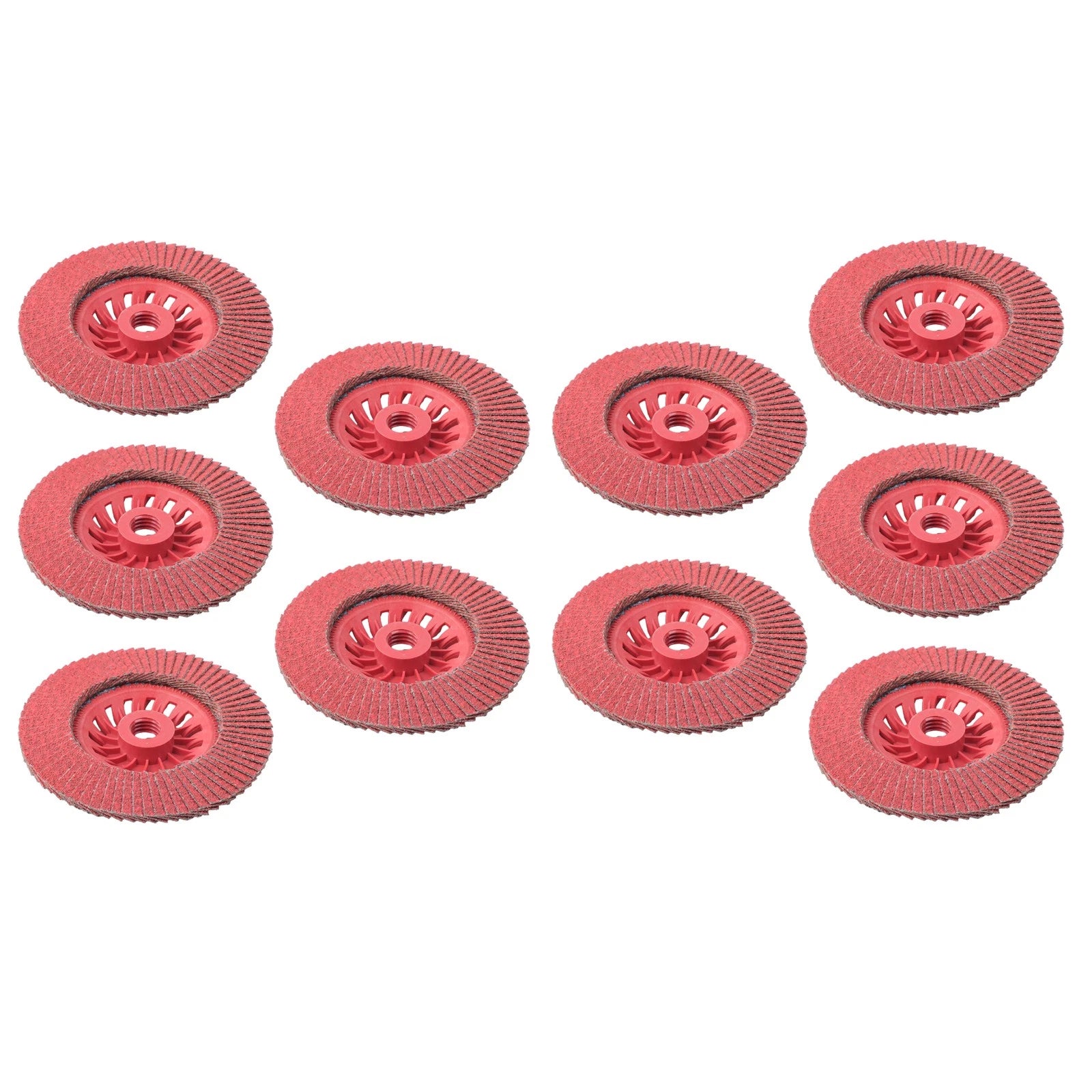 Set of 10 Ceramic Grinding Wheel Flap Discs 4-1/2" x 7/8"