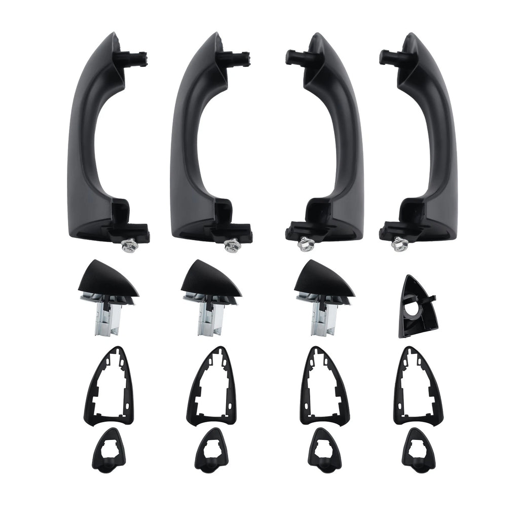 4x Black Outer Door Handle Front Rear for BMW X5 00-06 51218257737 Plastic