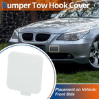 Front Car Bumper Tow Hook Cover for BMW 525i 530i 550i White