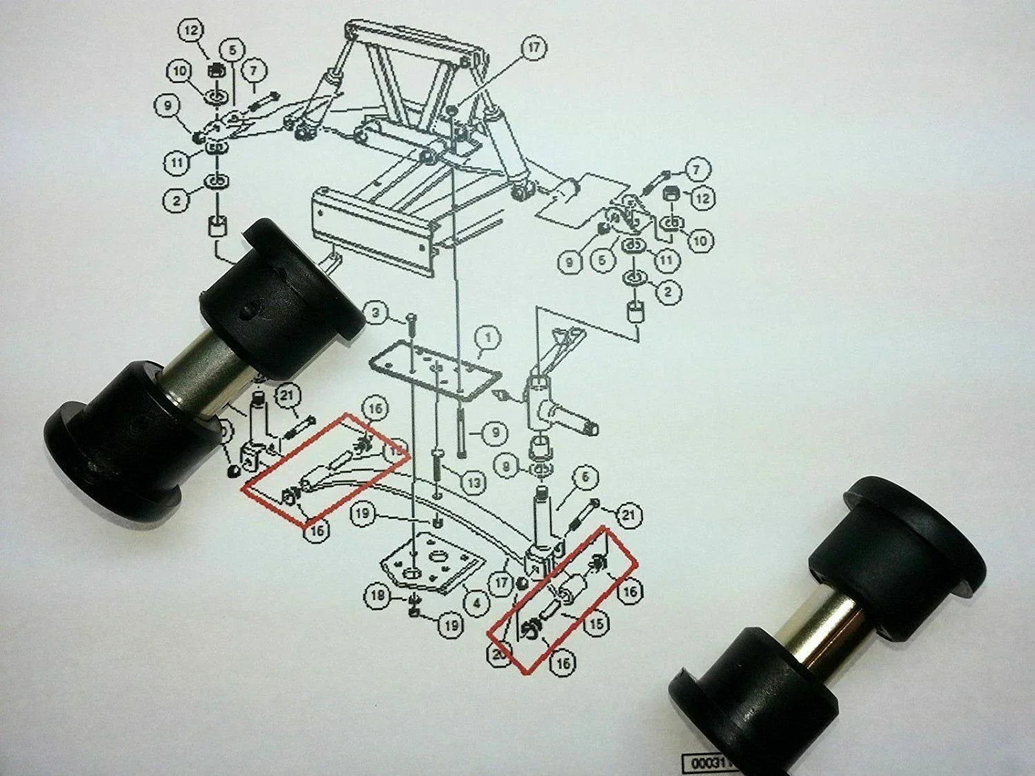 Bushing Kit Front Lower/Upper A-Arm for Club Car DS