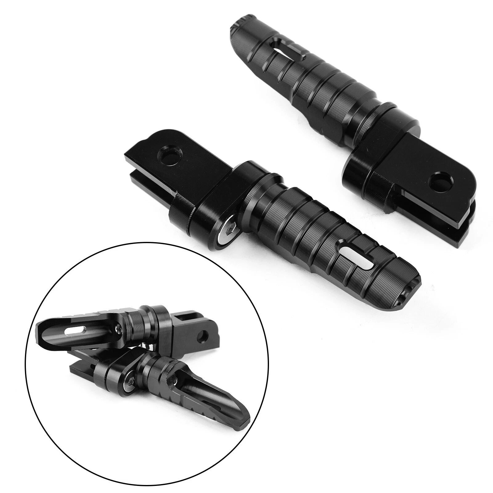 Front Footrests Foot Pegs for BMW R nineT Scrambler/Pure (2016–2020), F900R, F900XR Black