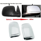 Chrome Door Mirror Covers for Chevy Silverado, Avalanche, Tahoe, GMC Sierra, Yukon (2007-2014)