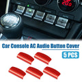 Set of 5 Console Multimedia Button Covers for Toyota GR86, Subaru BRZ Red