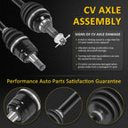 2Pcs CV Axle Shaft Assembly for Honda FourTrax 300 (1998–2000)