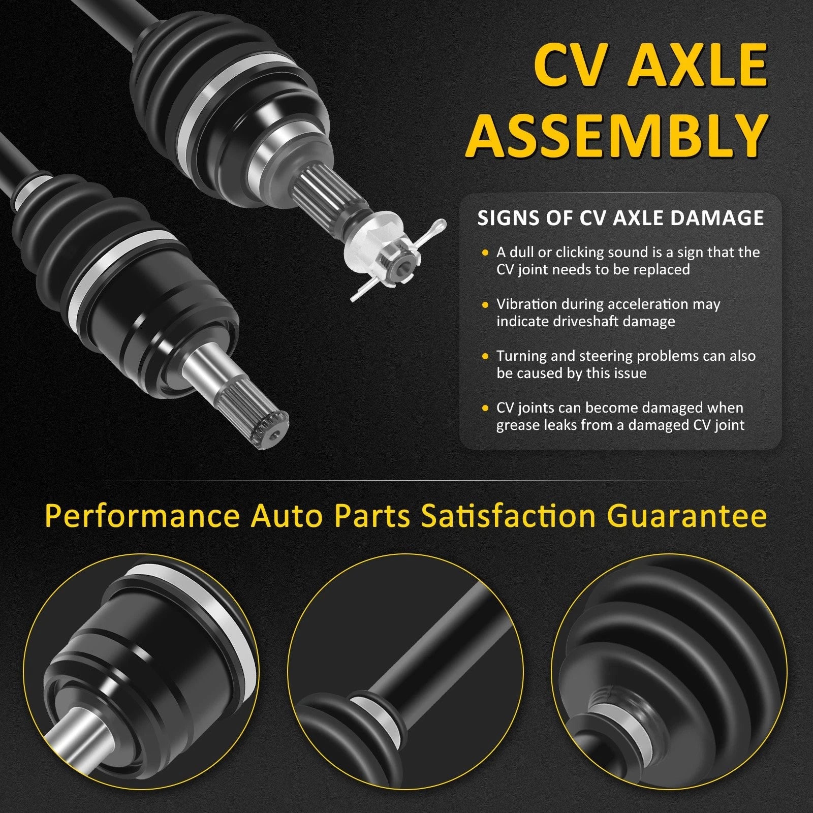 2Pcs CV Axle Shaft Assembly for Honda FourTrax 300 (1998–2000)