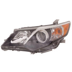 Replacement Driver Side Halogen Head Light Assembly with Black Trim for