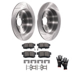 Set of 2 Rear Brake Rotors + Ceramic Brake Pads for Honda CR-V (2005–2016) / Acura RDX (2010–2018)