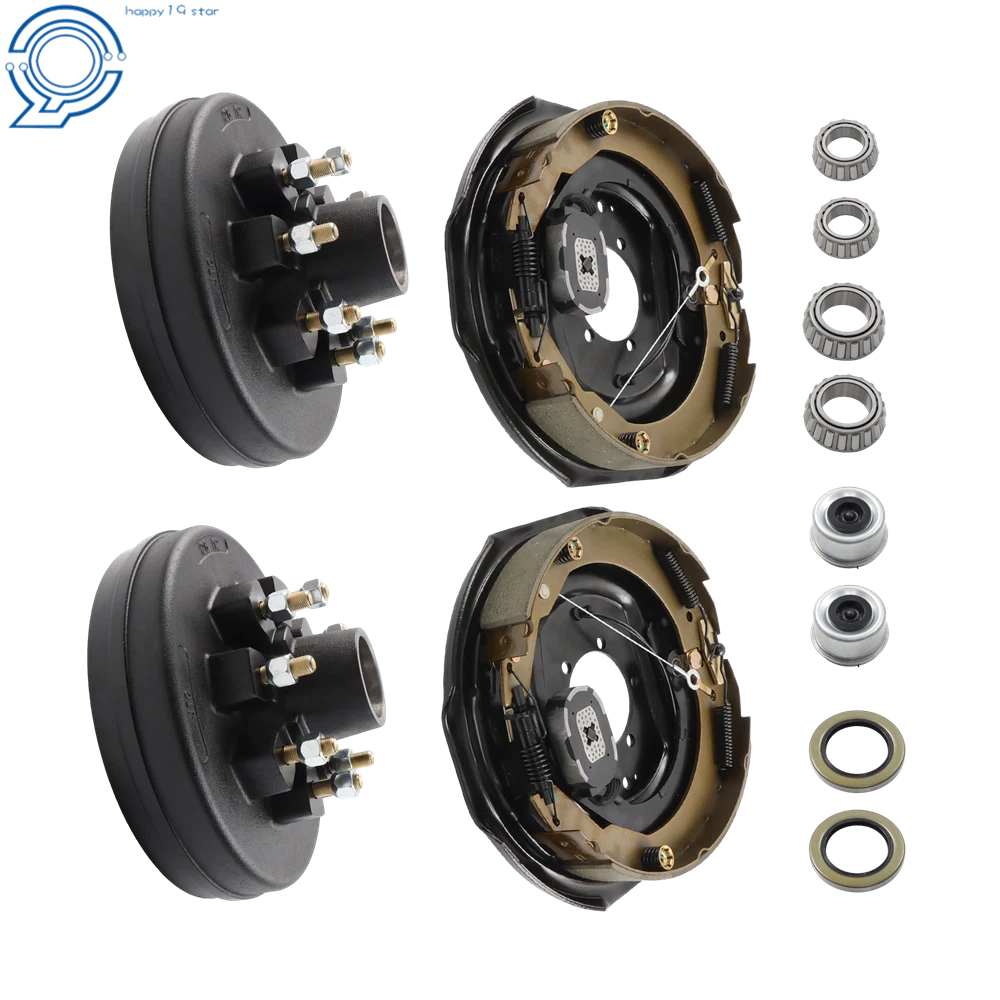 7000 lb Axle Trailer Hub Drum Kits with 12"x2" Electric Brakes (8 on 6.5")