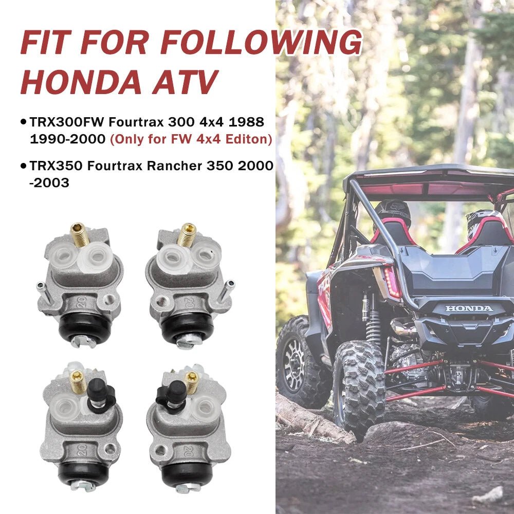 Front Brake Wheel Cylinders for Honda Rancher 350 TRX350 / Fourtrax 300 TRX300FW (2000–2006)