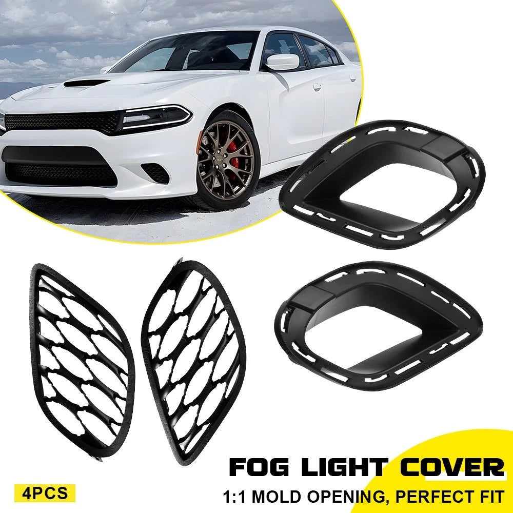 Fog Light Grilles Set of 2 for Dodge Charger (2015–2025) with Brackets
