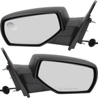 Set of 2 Heated Black Mirrors for Chevrolet Silverado 1500 (2014–2018)