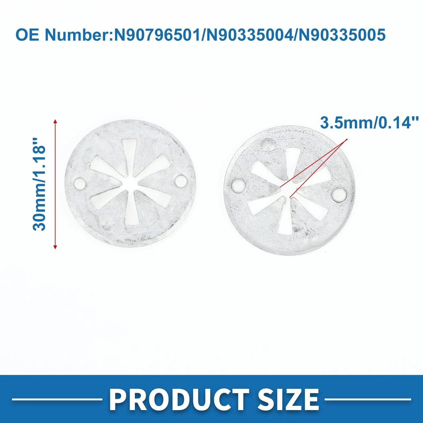 50 Pcs Heat Protection Clamping Discs Washer No.N90796501 for Audi A3 (2015–2024)
