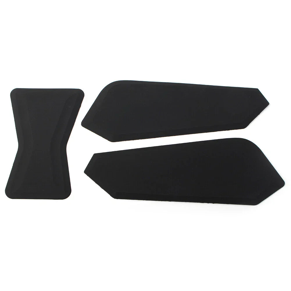 3 x Black Slip Sticker Traction Pads for BMW F750GS F850GS (2018-2023)