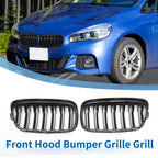 Front Upper Bumper Grille Grill for BMW 2 Series ActiveTourer Double Slat