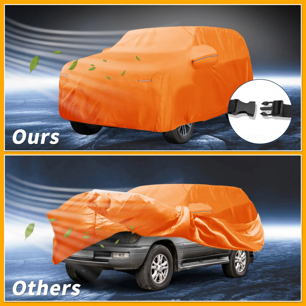 Waterproof Car Cover for Lexus LX  - Orange Cotton, Zipper