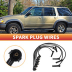 6X Spark Plug Wire Ignition Coil Cable No.XU2Z12259FA for Ford Explorer (2002–2005)