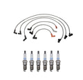 Denso 8mm Wire Set & 6 Platinum TT Spark Plugs Kit for Ford 4.2 V6