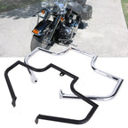 Chrome/Black Engine Guard Crash Bar for Harley Heritage Softail Classic (2000–2017)
