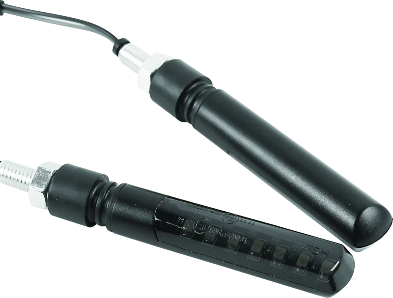 BikeMaster Sequential Front Turn Signal for Powersports (7-LED Smoke Lens)