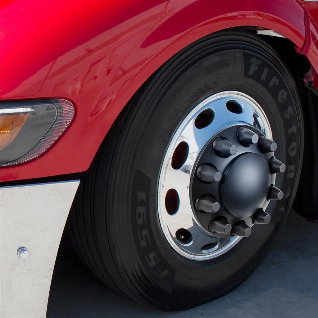 Axle Covers Set for Kenworth Semi Truck Black Standard Hubcaps 33mm (2001–2024)