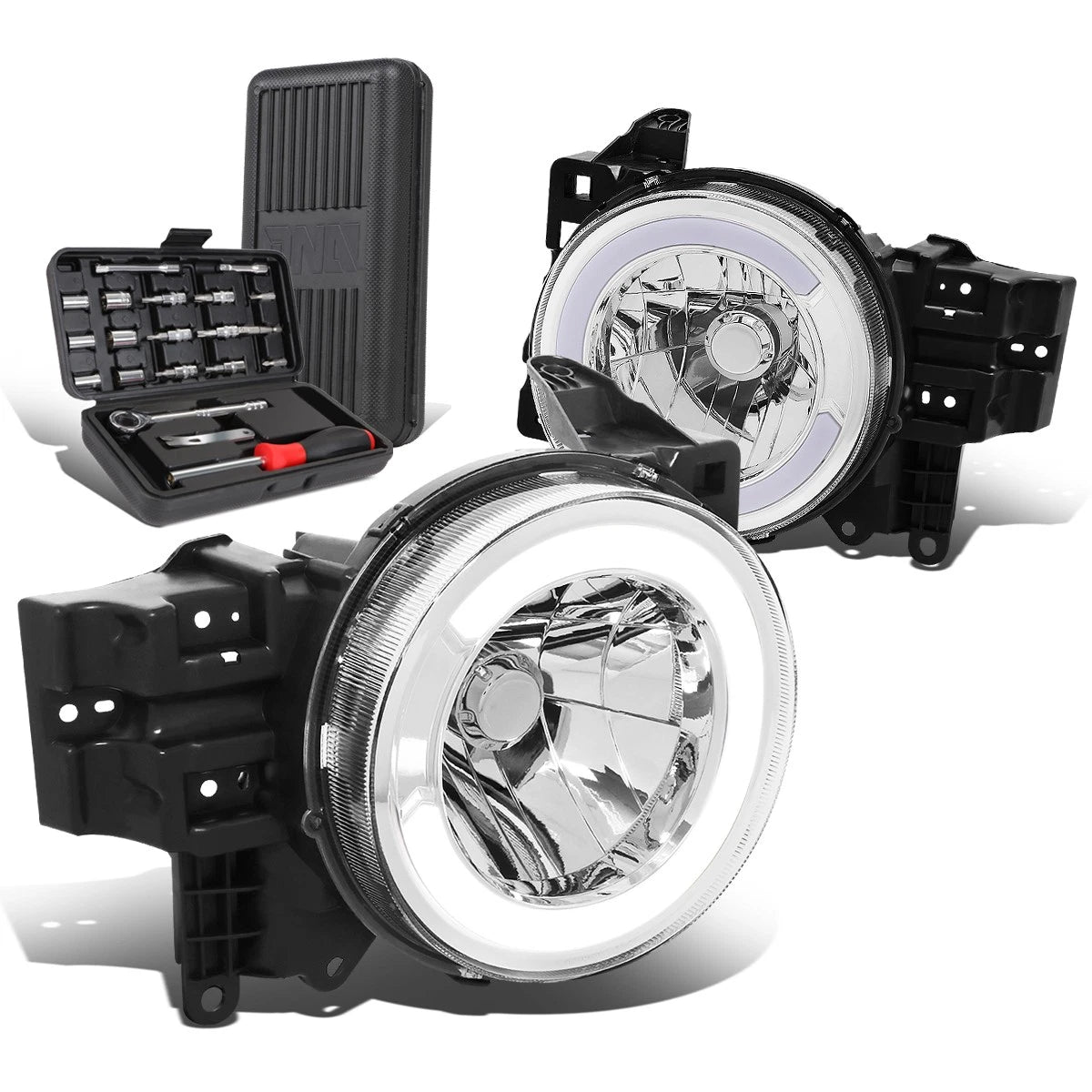 LED DRL Tube Headlight for Toyota FJ Cruiser (2007–2014) + Tool Box