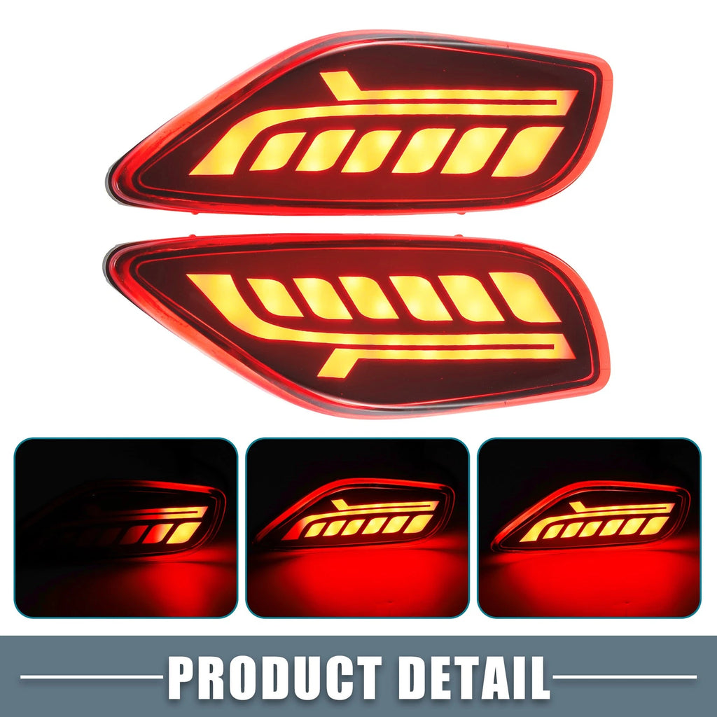 2X Rear Bumper Reflector LED Brake Turn Signal Tail Light for Kia Seltos (2019–2023)