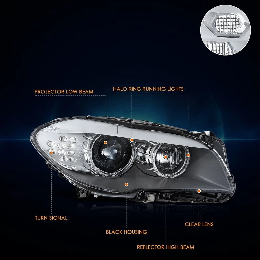 HID Projector Headlight for BMW 528i 535i 550i M5 (2011–2013)