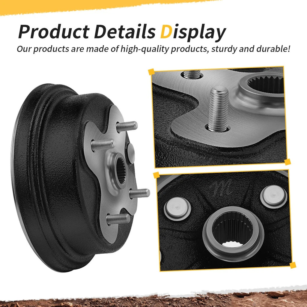 Rear Brake Drum & Backing Plate W/Shoes Kit for Yamaha Timberwolf 250 (1994–2000)